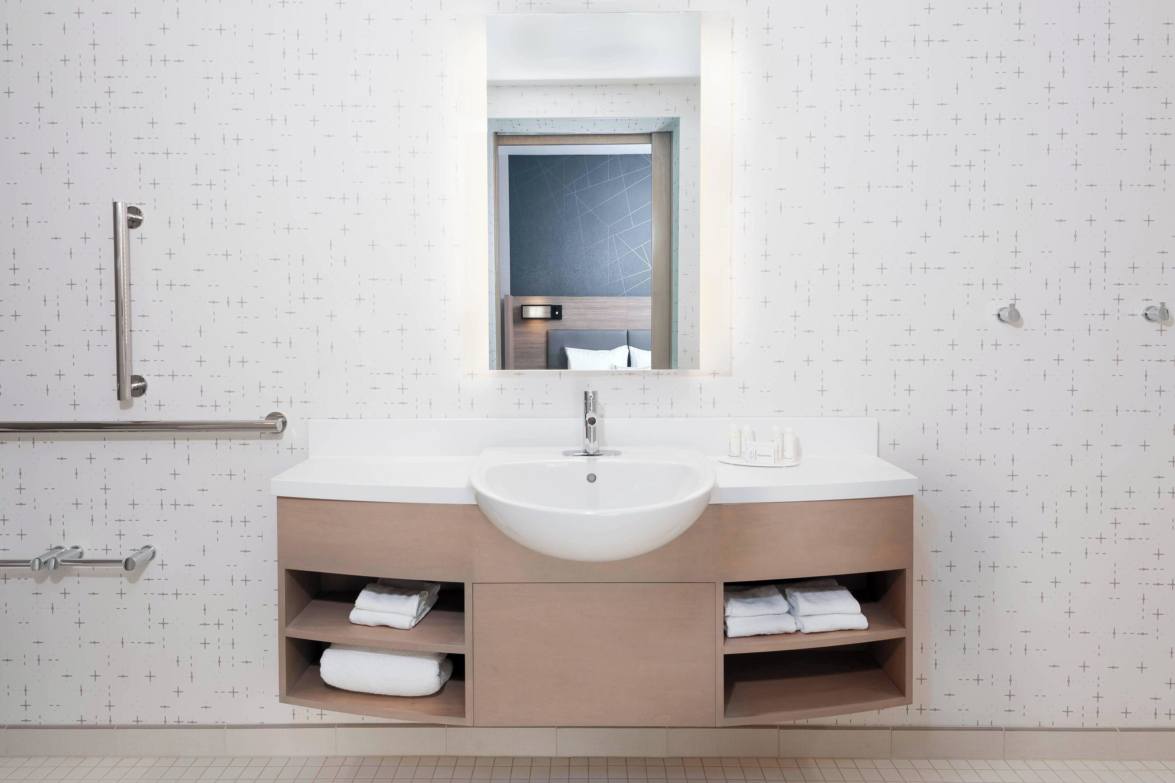 free toiletries, hair dryer, towels