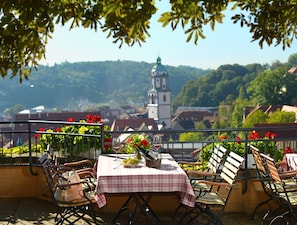 Terrace/patio - Romantik Hotel Burgkeller & Residenz Kerstinghaus (Meissen)