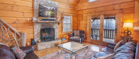 TV, fireplace, DVD player