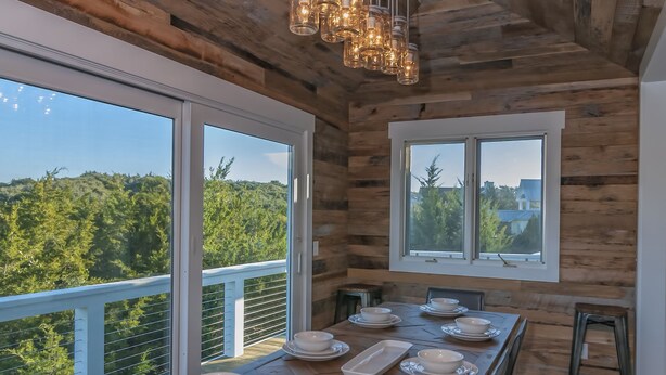 Dining - Stunning unique home with golf course and ocean views! (Bald Head Island)
