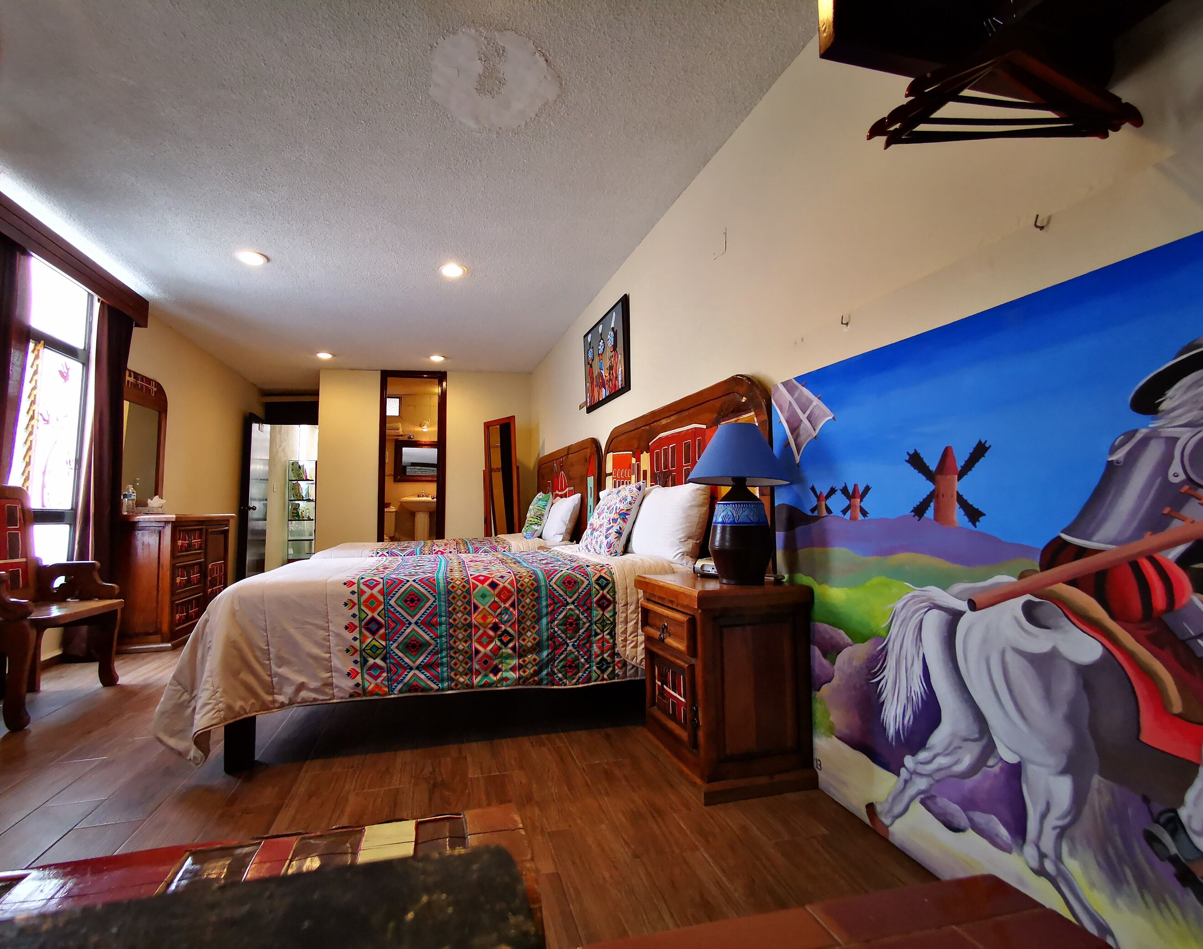 exclusive quadruple room, 2 double beds, non smoking (blanco) | premium bedding, down duvets, individually decorated, iron/ironing board