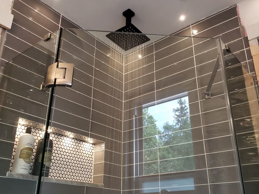 The Emory Room | Bathroom | Shower, rainfall showerhead, free toiletries, hair dryer
