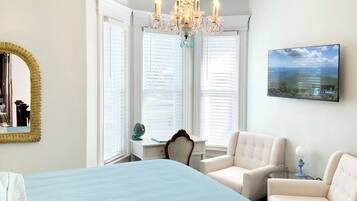 The Turquoise Room | 1 bedroom, premium bedding, down comforters, individually decorated