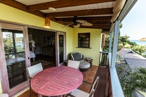 Outdoor dining - Soleil Cottage, Peaceful and Serene, Galleon Beach, Part of Moondance Antigua (English Harbour)