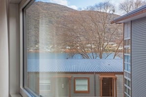 Guests can enjoy breathtaking views of the surrounding mountains and water from the comfort of their room.