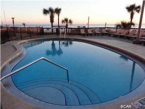 Outdoor pool, a heated pool