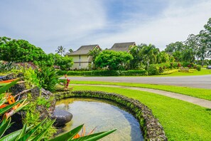 Property grounds - Bright condo with lanai, pool, grill - recently updated (Princeville)