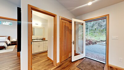 Water Views from this New Northwest Modern Home w/ Hot Tub