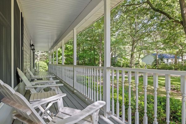 Enjoy a morning coffee on the front porch.