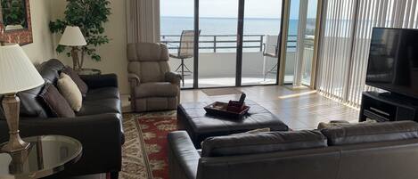 Smart TV, DVD player, books, music library