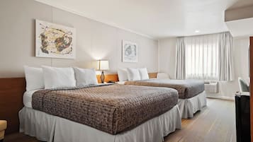 Standard Room, 2 Queen Beds | Desk, free WiFi, bed sheets