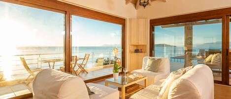 Flat-screen TV, DVD player