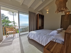 Luxury-Zimmer, Klimaanlage, Strandblick | 6 Schlafzimmer, Bettwäsche aus ägyptischer Baumwolle