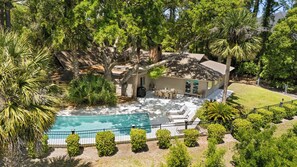 A heated pool