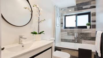 Secador de pelo, toallas