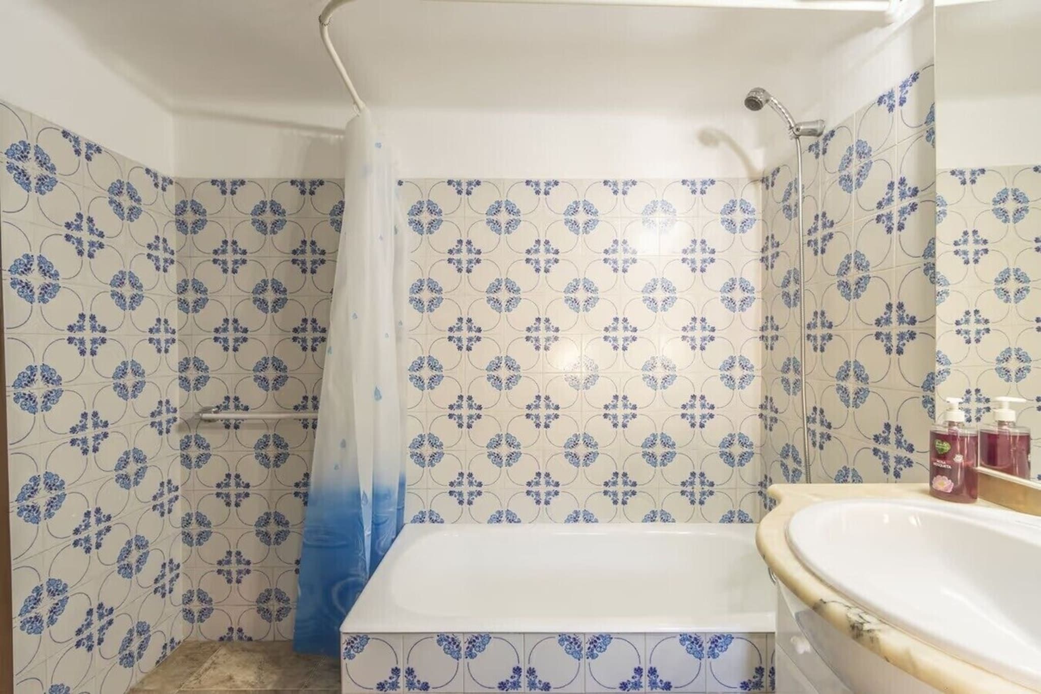 Hair dryer, soap, toilet paper