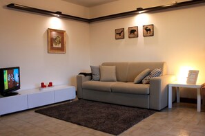 TV, caminetto