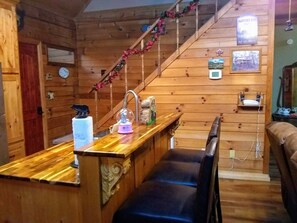 Interior -  Mountain log cabin located in Sky Harbor minutes from Gatlinburg & Pigeon Forge (Sevierville)