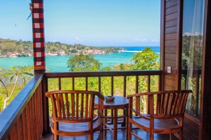 Casa de campo luxo, 1 cama King, vista para o mar | Terraço/pátio