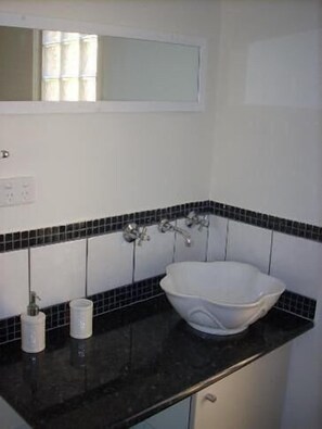 Shower, towels, toilet paper