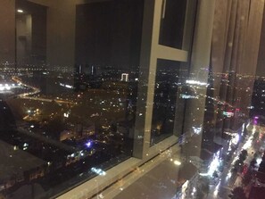 Enjoy breathtaking views of the city skyline from the comfort of your room.