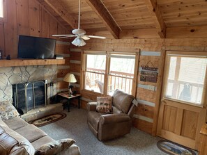 TV, fireplace, DVD player