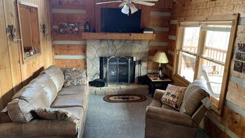 TV, fireplace, DVD player