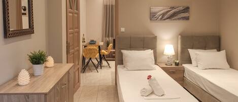 Soundproofing, free cots/infant beds, free WiFi, bed sheets