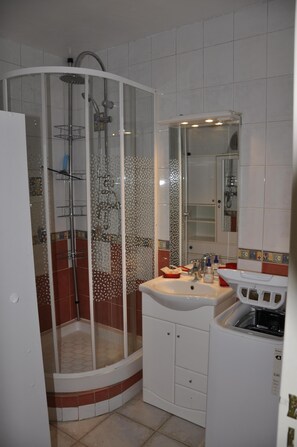 Shower, hair dryer