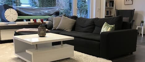 Smart TV, books, stereo