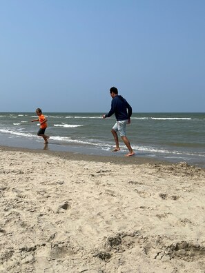 Playa en los alrededores y camastros 