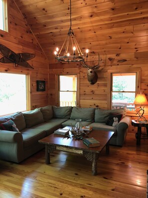 Smart TV, fireplace, DVD player, ping pong