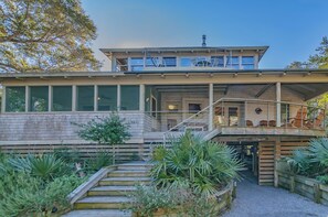 Exterior - Private middle island home with nature views; modern design with three golf carts (Bald Head Island)