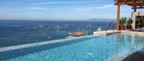 A heated pool