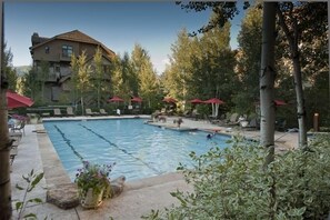 Outdoor pool, a heated pool