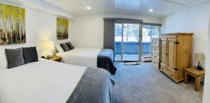 2 habitaciones, tabla de planchar con plancha y cuna de viaje 