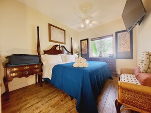 4 habitaciones, tabla de planchar con plancha y cuna de viaje 