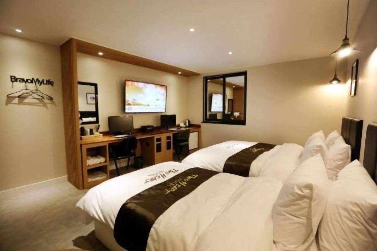 Blackout drapes, soundproofing, WiFi (free), bed sheets