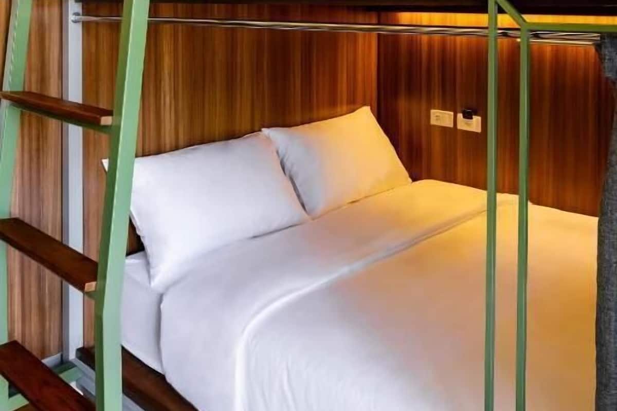 Premium bedding, blackout drapes, soundproofing, free WiFi