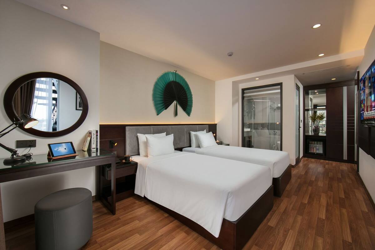 Premium bedding, memory foam beds, minibar, in-room safe