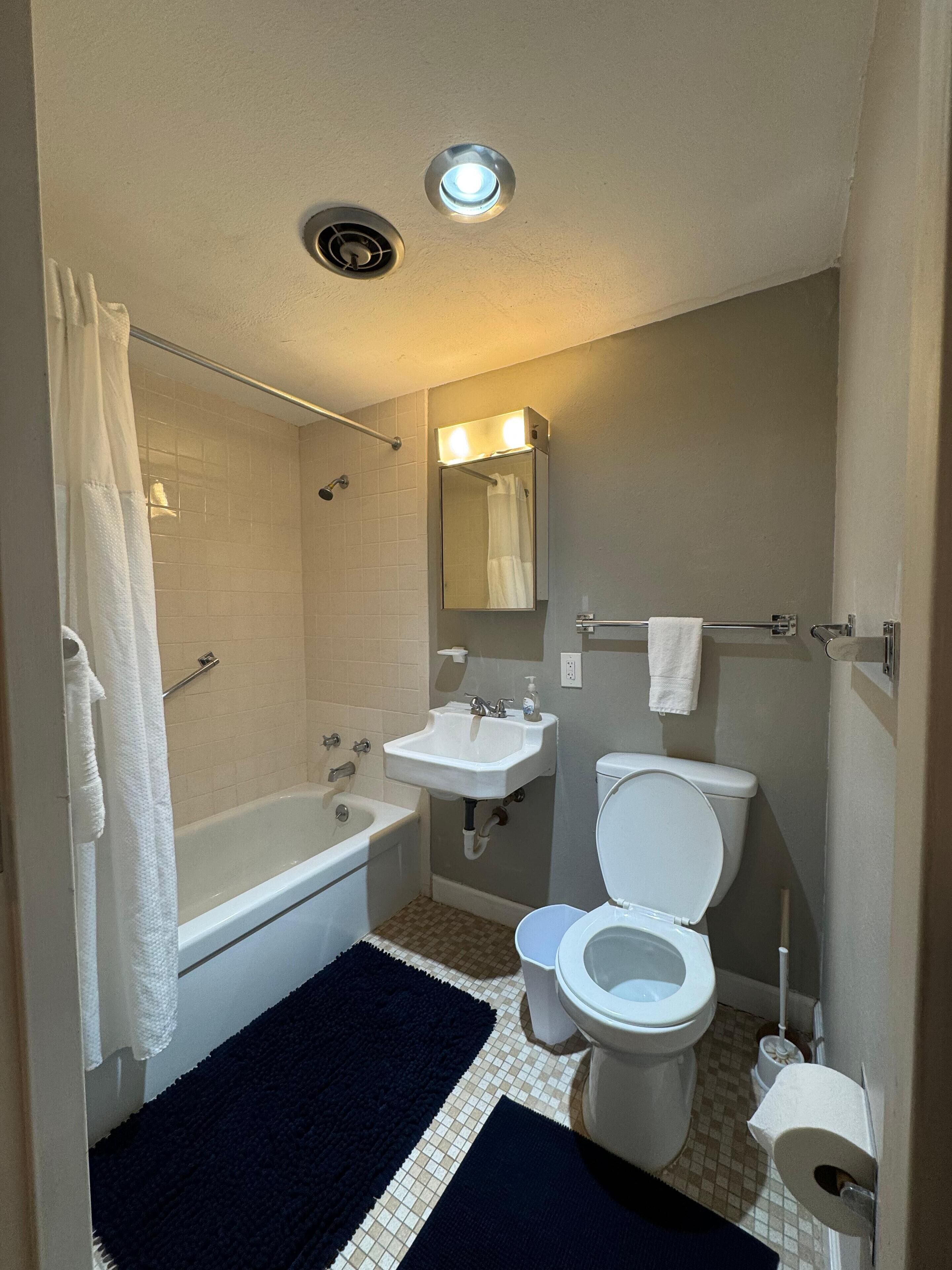 Signature Apartment, 1 Double Bed | Bathroom | Combined shower/tub, deep soaking tub, free toiletries, hair dryer