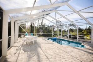 Outdoor pool, a heated pool