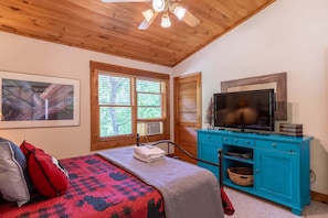 3 bedrooms, iron/ironing board, free WiFi, bed sheets - Almost Heaven: Pet-Friendly Cabin with Yard and Hot Tub in Valle Crucis - Walk to River (Sugar Grove)