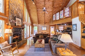 TV, fireplace, DVD player