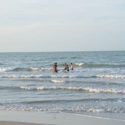 On the beach, free beach cabanas, sun-loungers, beach umbrellas
