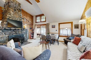 TV, DVD player, books