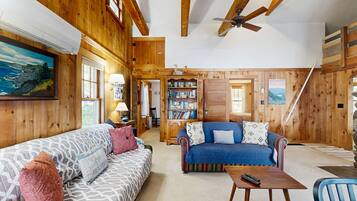 TV, DVD player, books