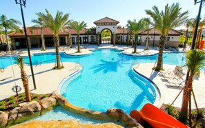 Indoor pool, 2 outdoor pools - 6020 14 bedroom mansion near disney (Davenport)