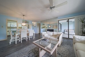 Smart TV, fireplace, video games, DVD player - Secluded private OceanFront 3BR Condo steps from the pool golf course and ocean! (Oak Island)