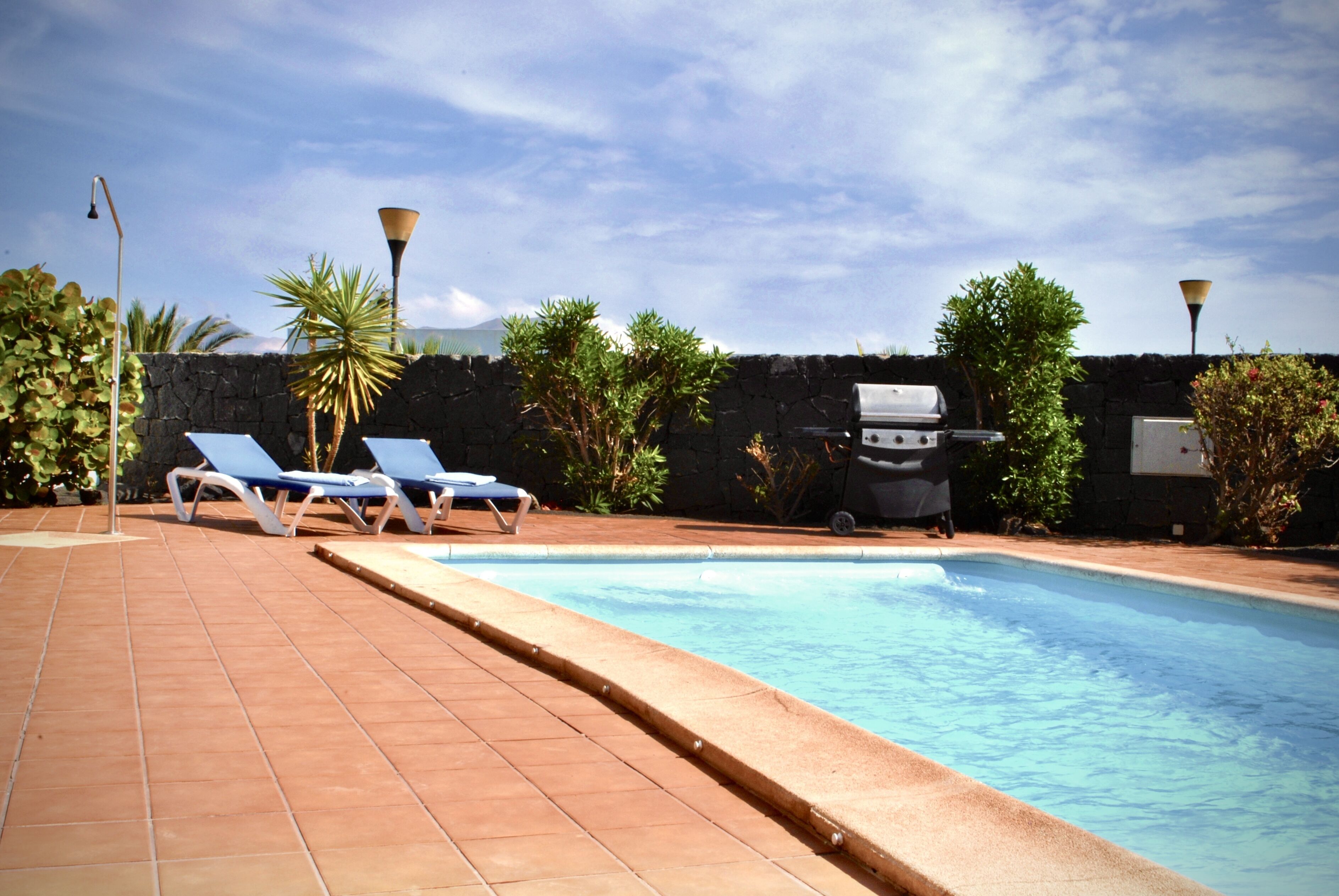 A heated pool